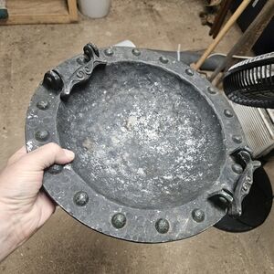 Rustic Black Metal Decorative Bowl